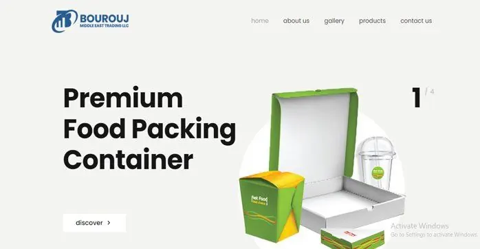 Bourouj website home page designed by Zapio