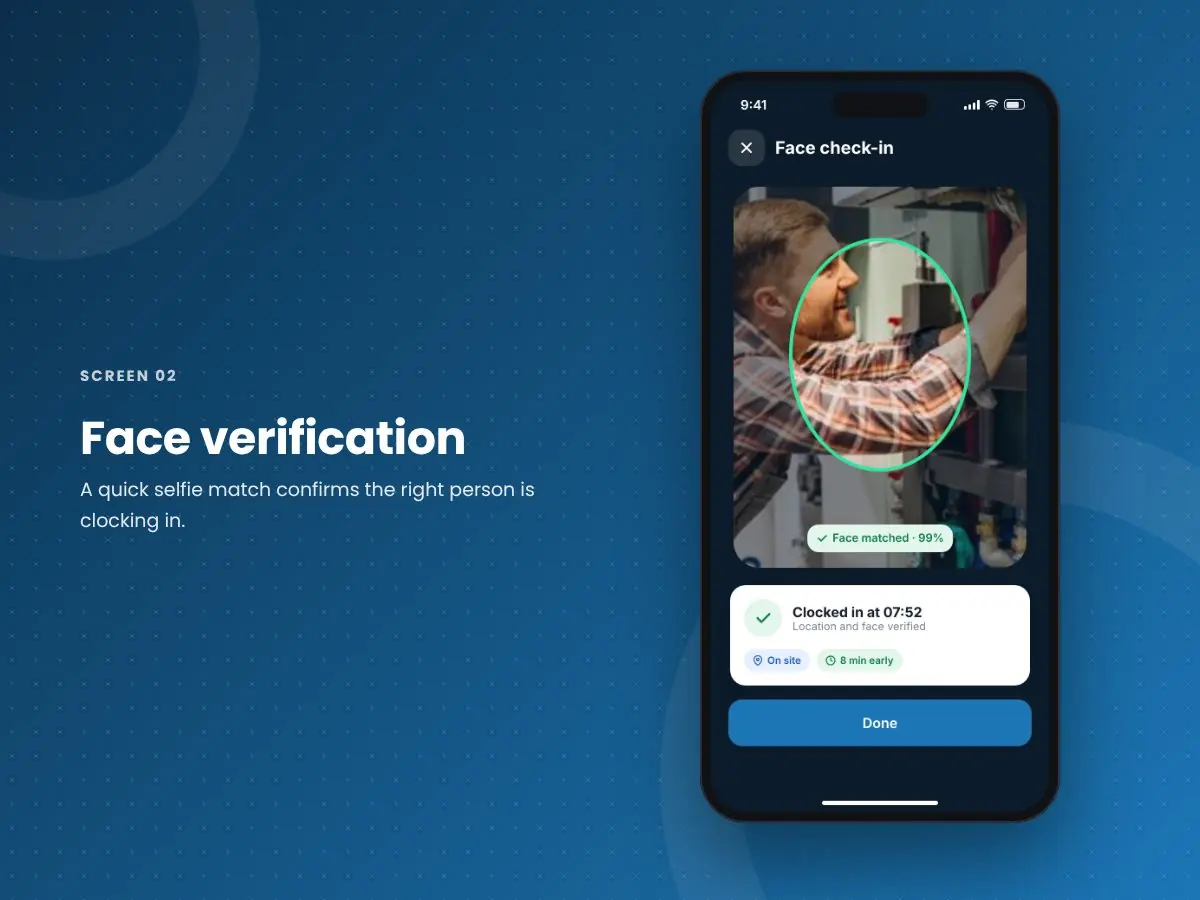 Clarlo Time Attendance: Face verification