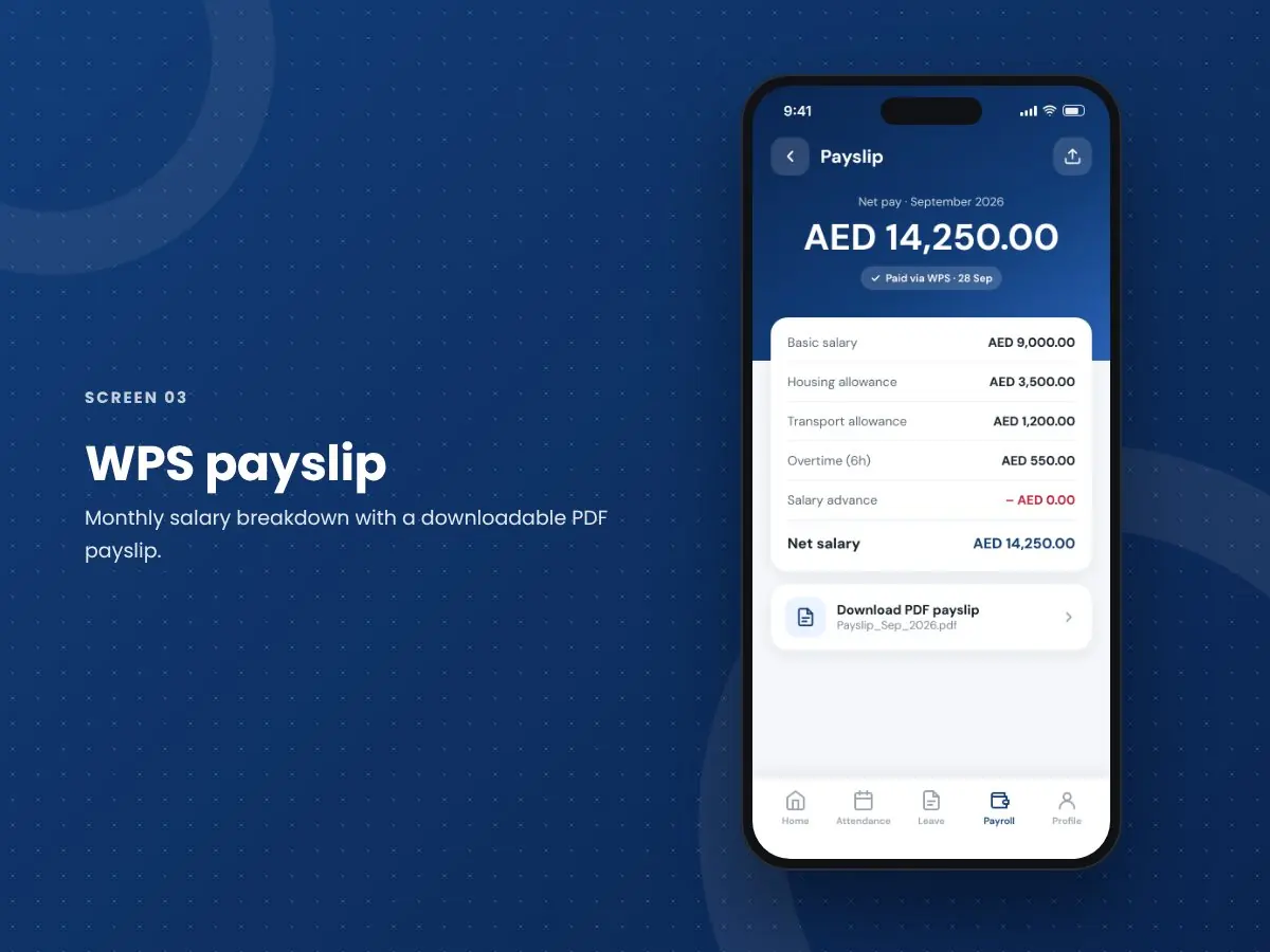 Zapio HRMS App: WPS payslip