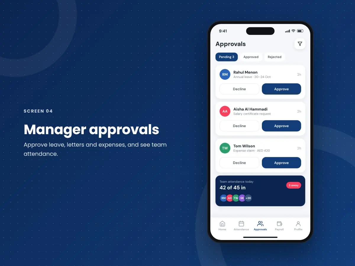 Zapio HRMS App: Manager approvals