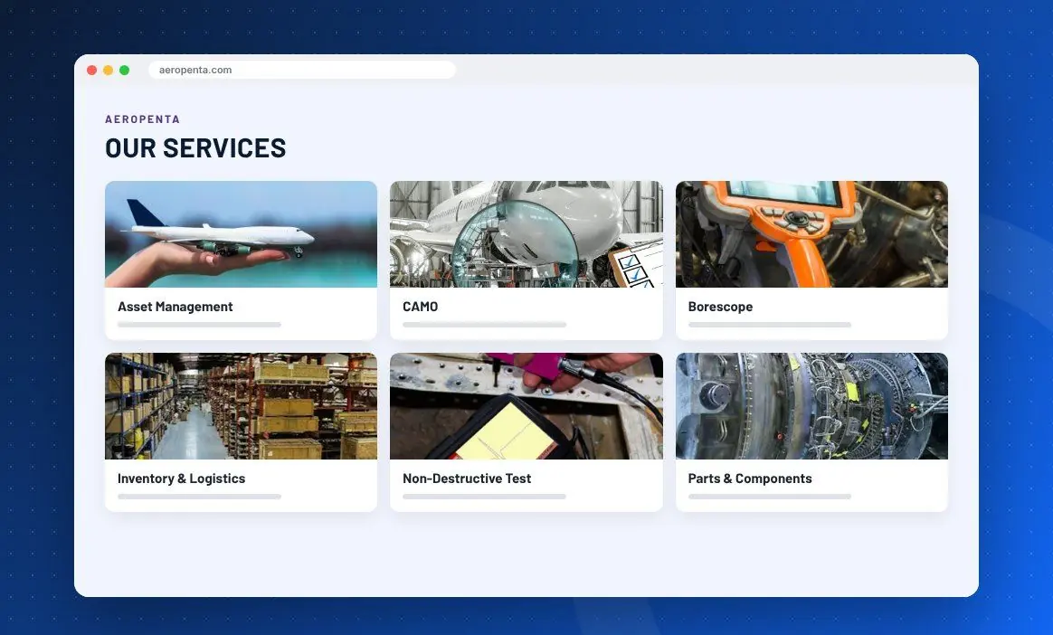 AEROPENTA project screenshot