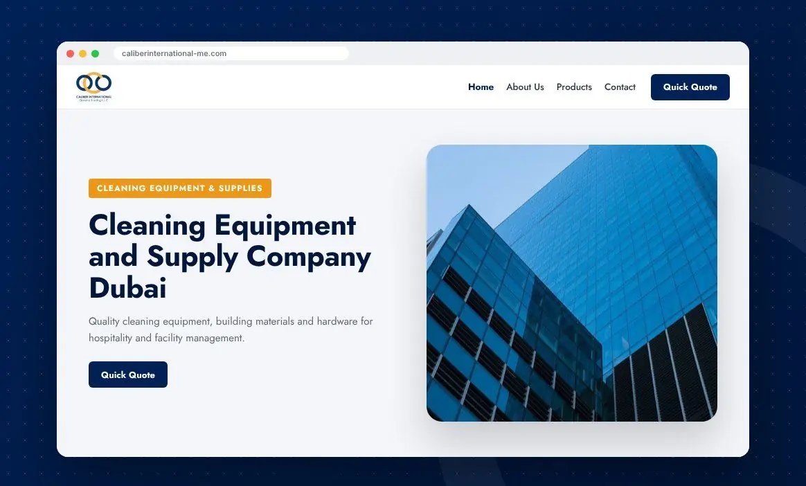 Caliber International website by Zapio