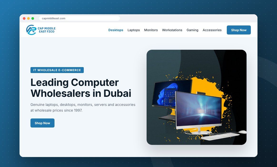 Cap Middle East website by Zapio
