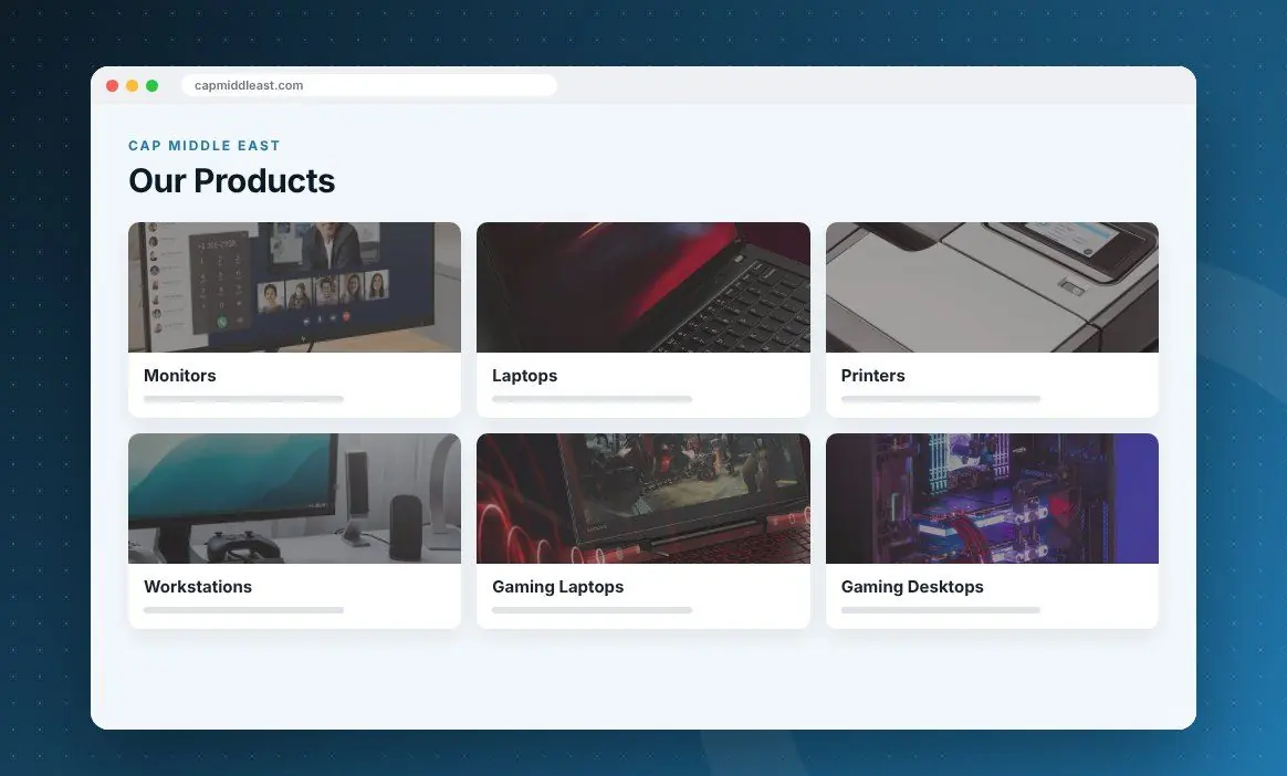 Cap Middle East project screenshot