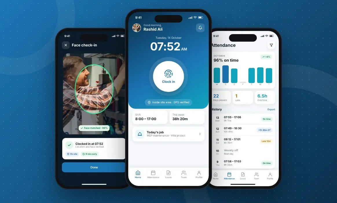 Clarlo Time Attendance website by Zapio