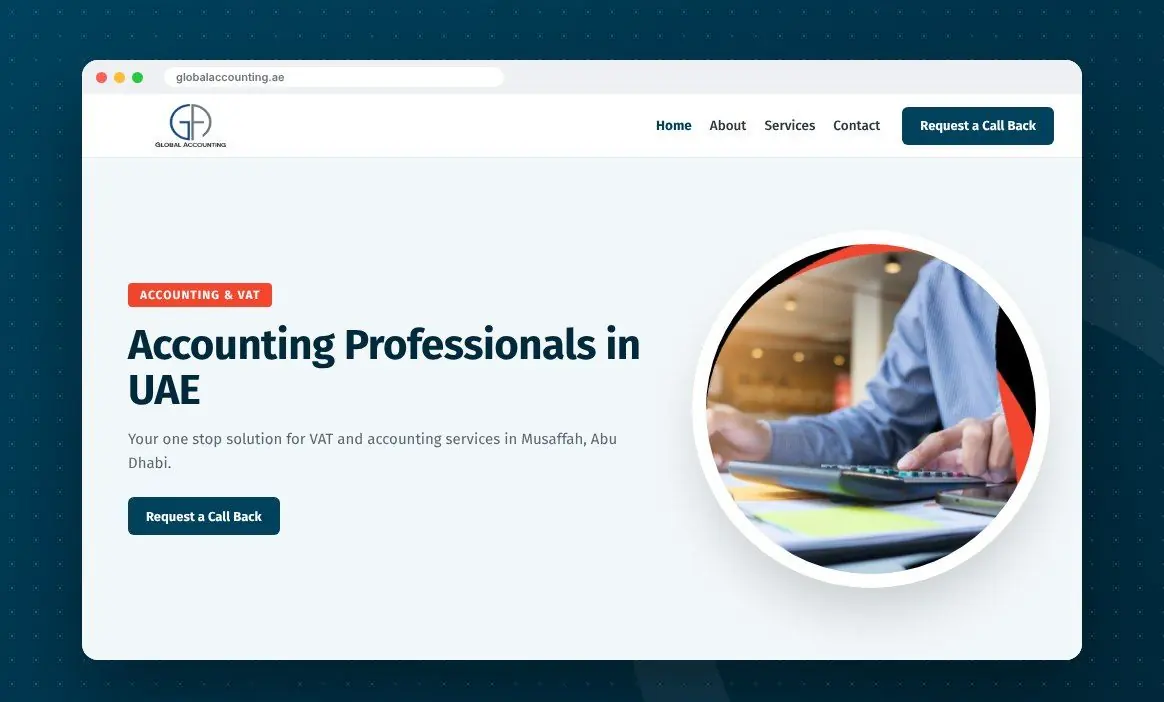 Global Accounting website by Zapio