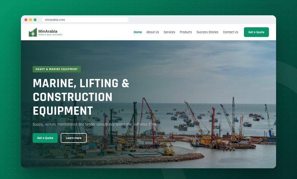 MinArabia website by Zapio