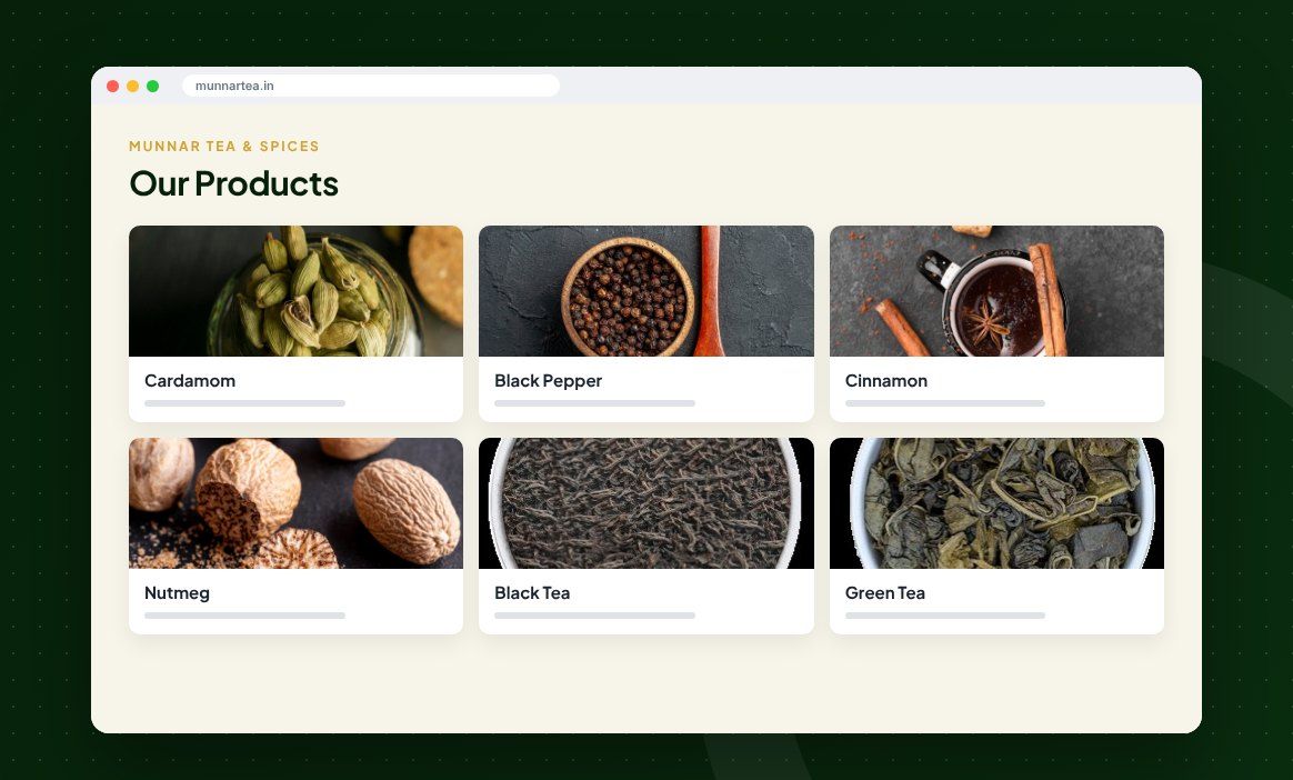 Munnar Tea &amp; Spices services layout