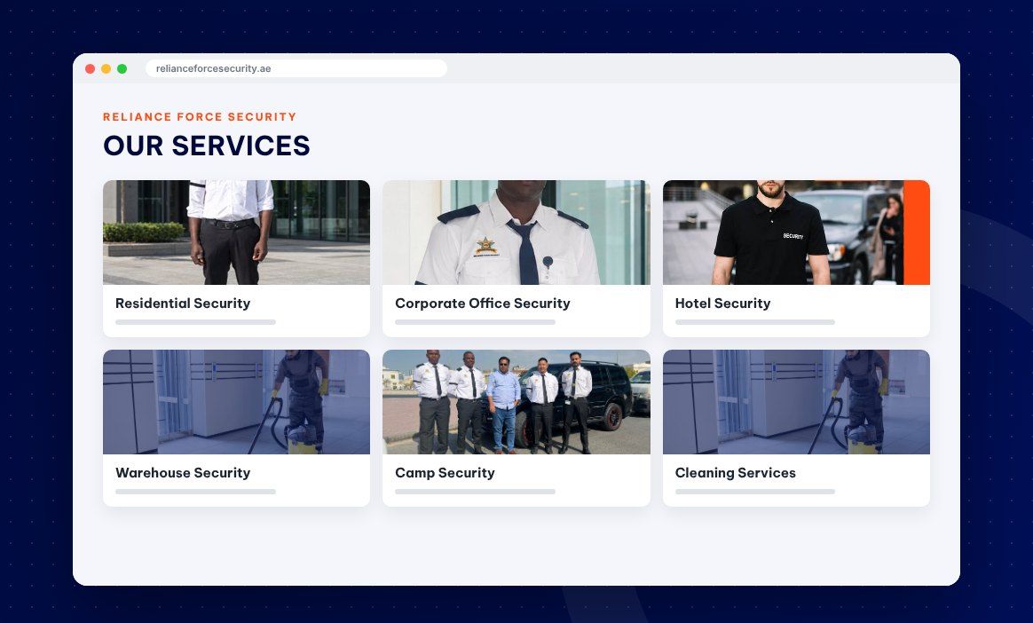 Reliance Force Security services layout
