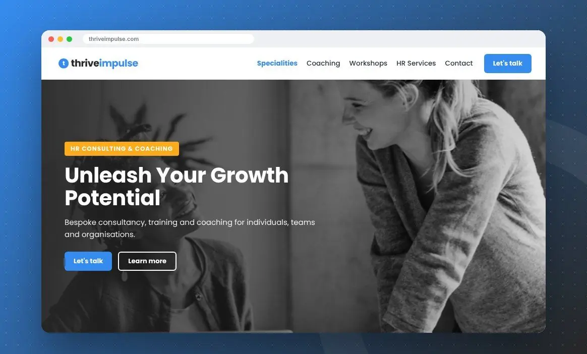 Thrive Impulse website by Zapio