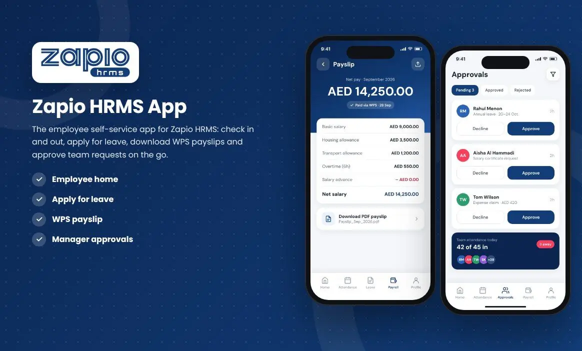 Zapio HRMS App project screenshot