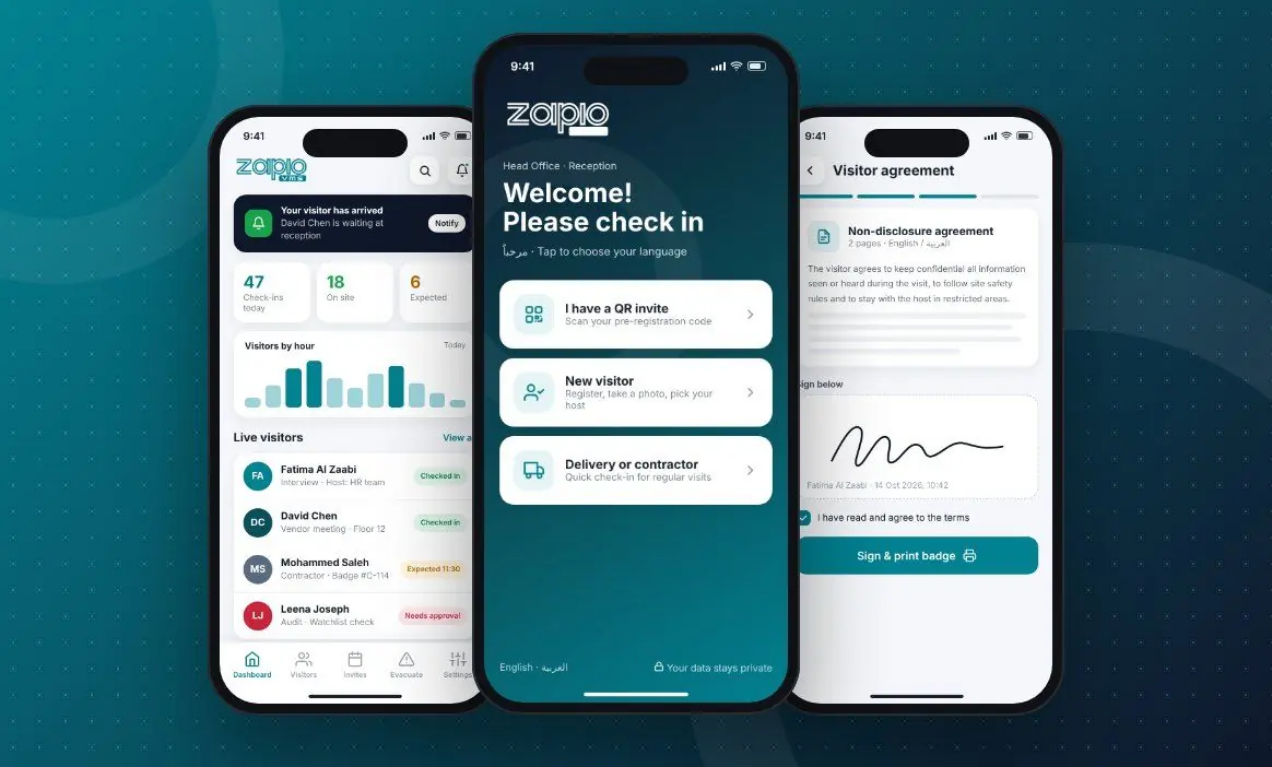 Zapio VMS App website by Zapio