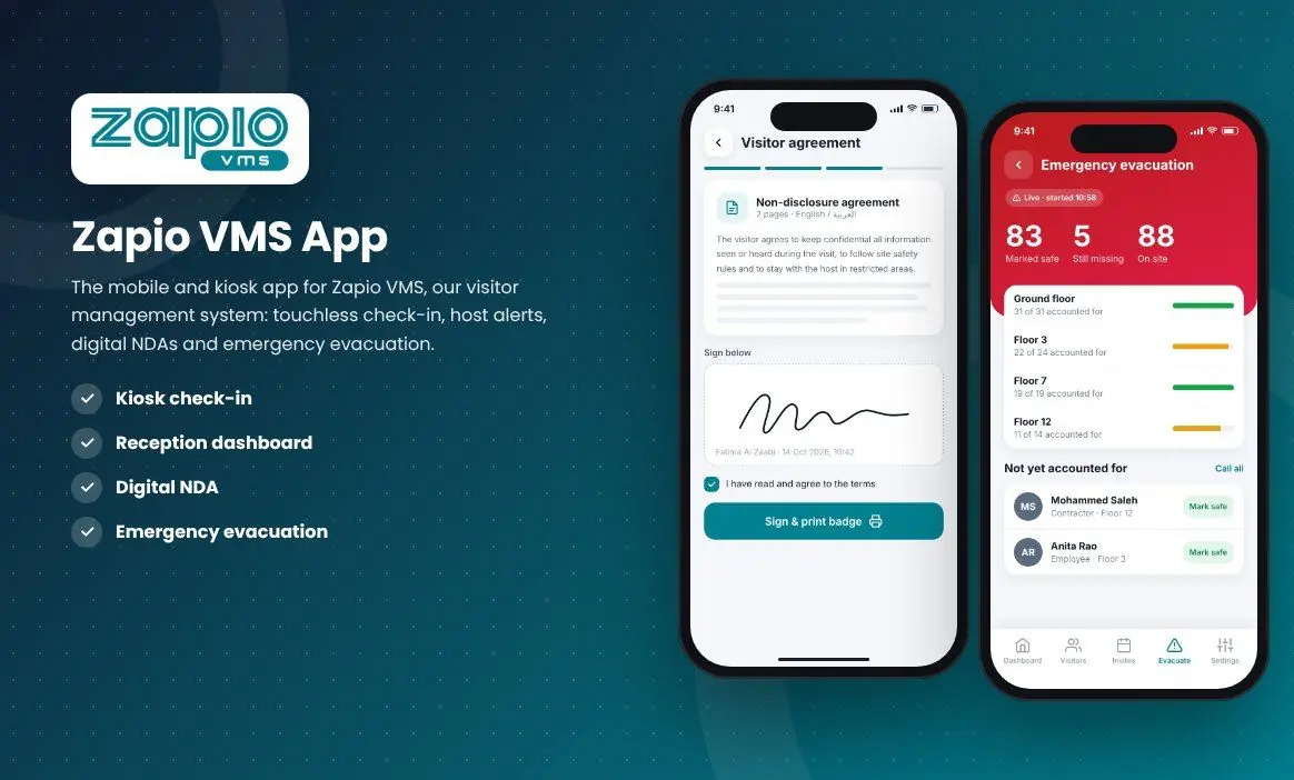 Zapio VMS App project screenshot