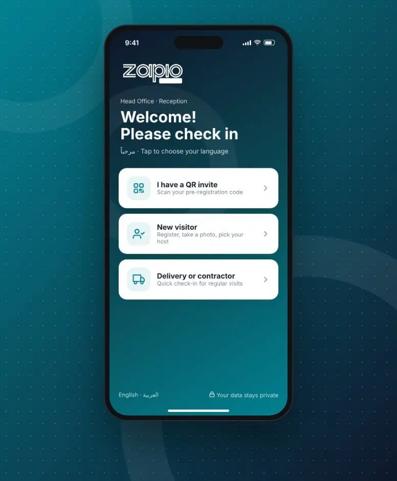 Zapio VMS App app on a mobile phone